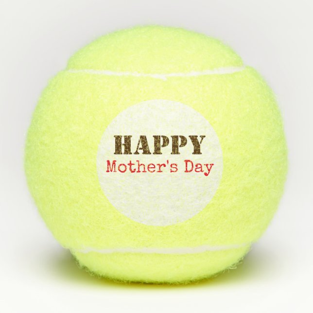 Tennis-glücklicher Muttertag Tennisbälle (Vorderseite)