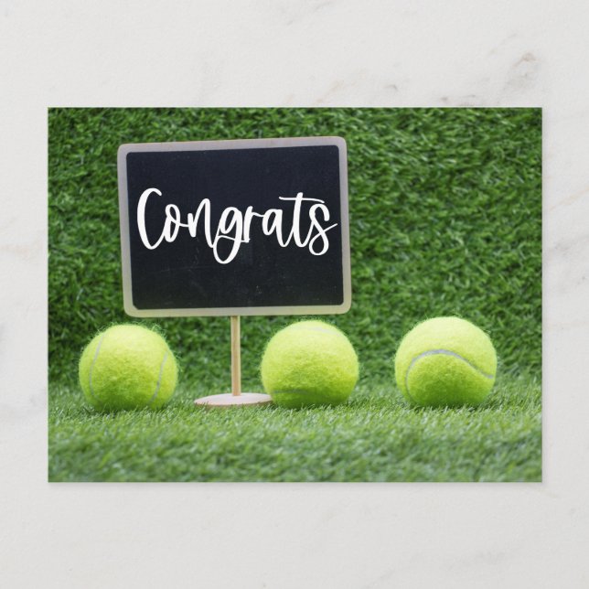 Tennis Glückwunsch für den Spieler ] Postkarte (Vorderseite)