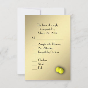 Tennis Gold UAWG mit Menü RSVP Karte