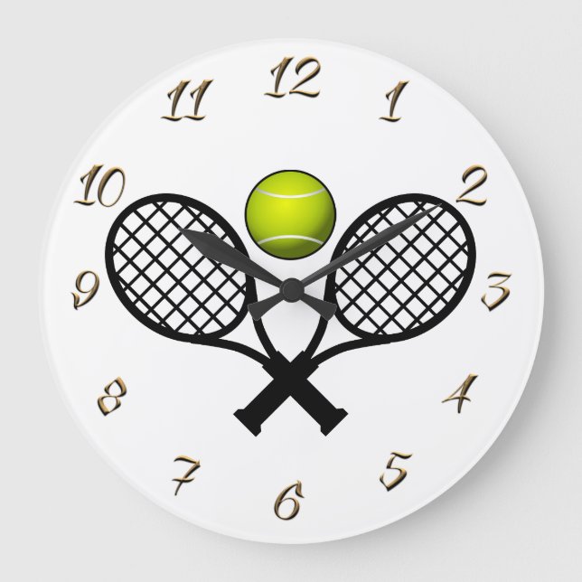 Tennis Große Wanduhr (Vorderseite)