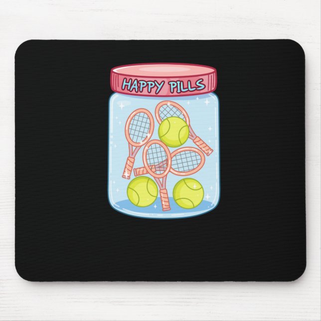 Tennis Happy Pills Mousepad (Vorne)
