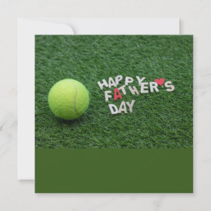 Tennis Happy Vatertag mit Tenniskarte Karte