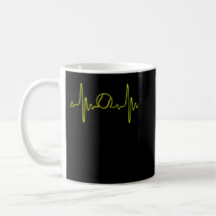 Tennis Heartbeat - I Liebe Tennis Lover Geschenk Kaffeetasse