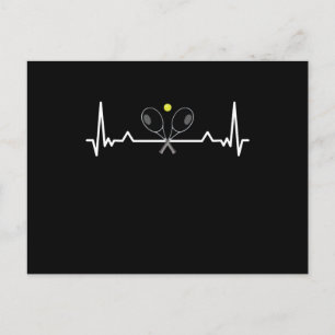 Tennis Heartbeat Sportgeschenk Postkarte