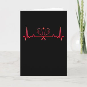 Tennis Heartbeat Sportliches Sonnengeschenk Karte