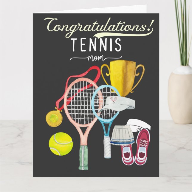 Tennis Herzlichen Glückwunsch an Tennis Mama Mothe Karte (Vorderseite)