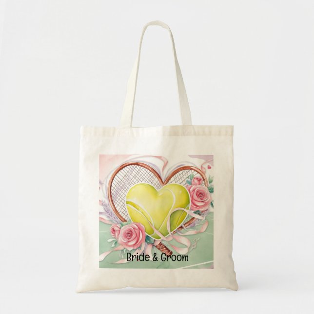 Tennis-Hochzeit Bachelorette Bride Tote Bag Tragetasche (Vorne)