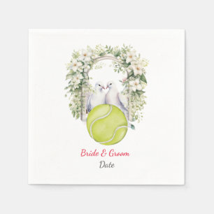 Tennis-Hochzeit Serviette
