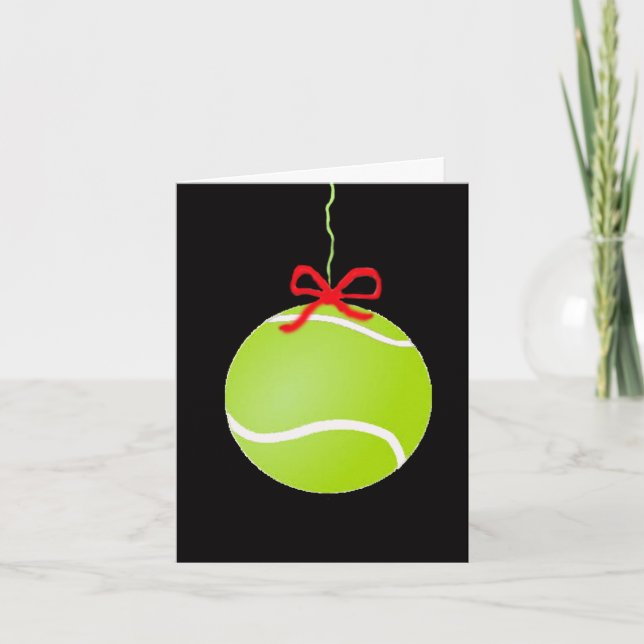 Tennis Holiday Card Feiertagskarte (Vorderseite)