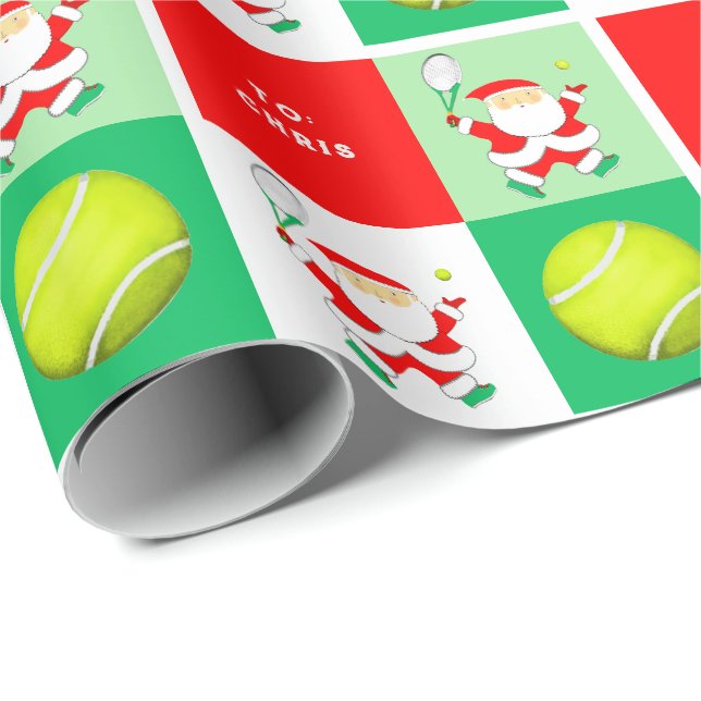 Tennis Holiday Geschenkpapier (Rolleneckpunkt)