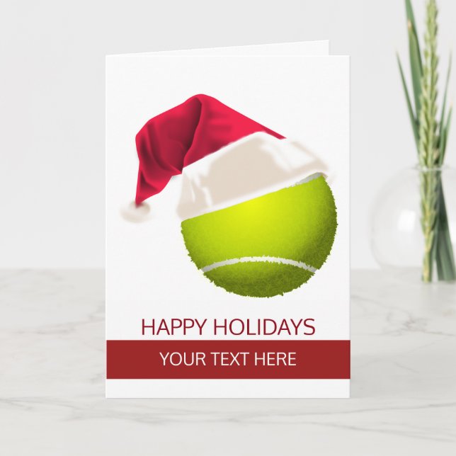 Tennis Holiday Grußkarten Feiertagskarte (Vorderseite)