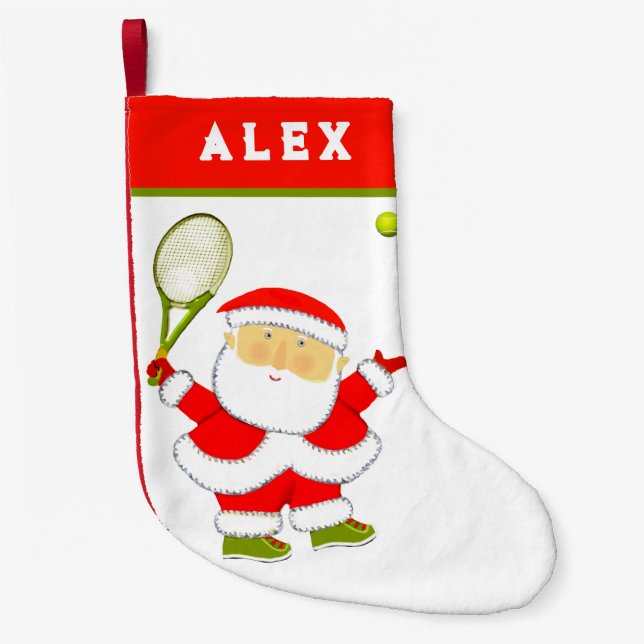 Tennis Holiday Kleiner Weihnachtsstrumpf (Vorderseite)
