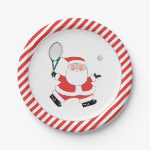 Tennis Holiday Party Paper Plate Pappteller