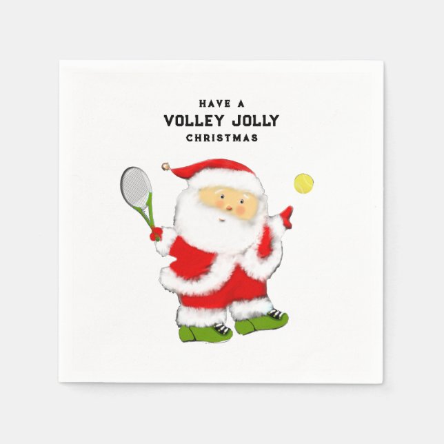 Tennis Holiday Party Serviette (Vorderseite)