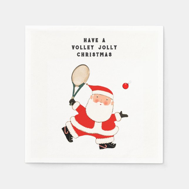 Tennis Holiday Party Serviette (Vorderseite)