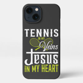 Tennis In My Veins Jesus In My Heart iPhone Hülle