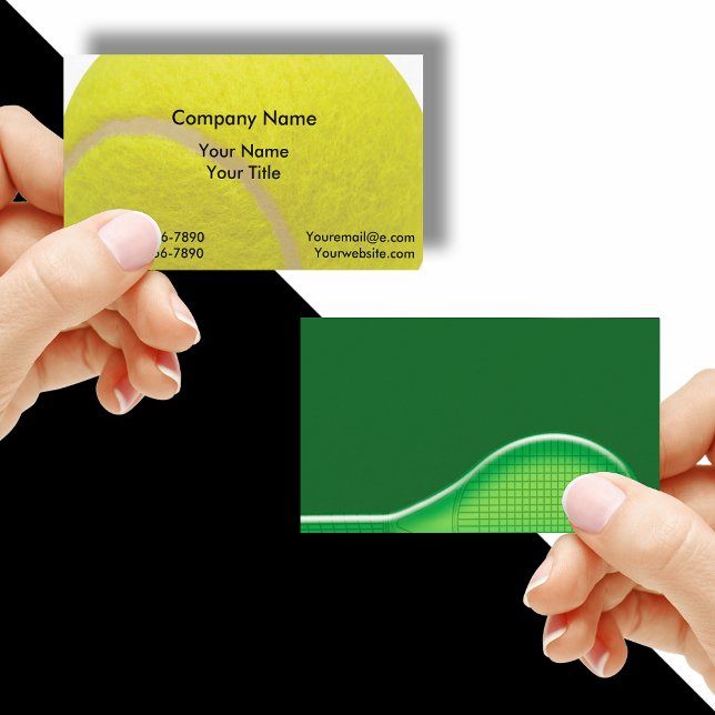 Tennis Instructor Business Cards Visitenkarte (Von Creator hochgeladen)