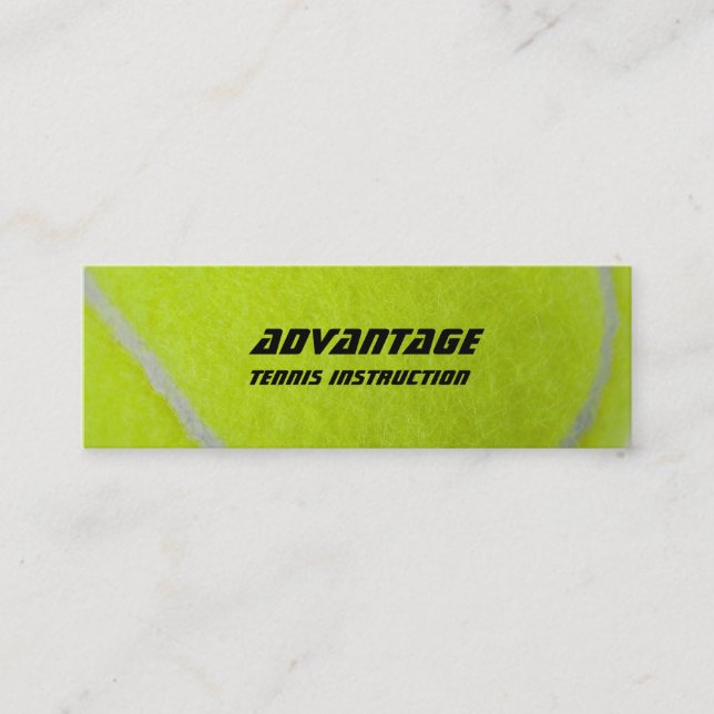 Tennis Instructor_yellow Fäserchen Mini Visitenkarte (Vorderseite)
