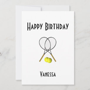 Tennis Invitation de fête d'anniversaire avec RSVP