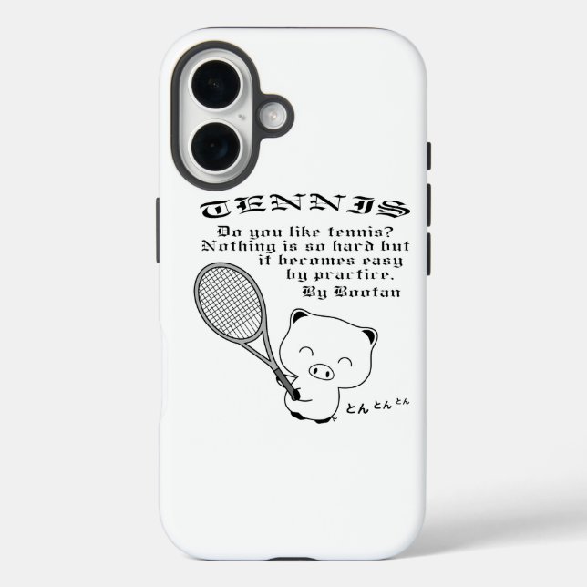 Tennis iPhone 16 Hülle (Rückseite)