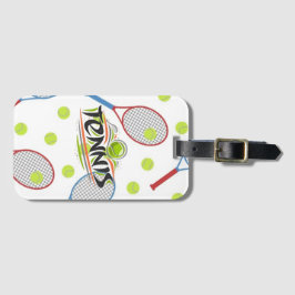 "Tennis Irgendjemand?" Gepäckanhänger aus Acryl
