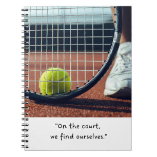 Tennis ist besser auf dem Tennisplatz Notizblock