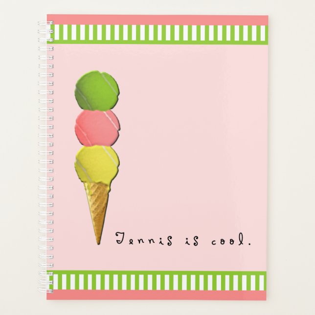 Tennis ist Cool Planer (Vorderseite)
