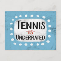 Tennis ist eine untergeordnete Postkarte