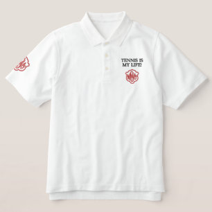 Tennis ist mein Lebensrot-Monogramm