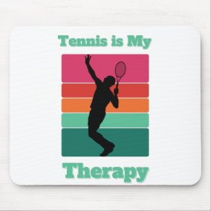 Tennis ist mein therapeutischer Rektangle Retro-So Mousepad