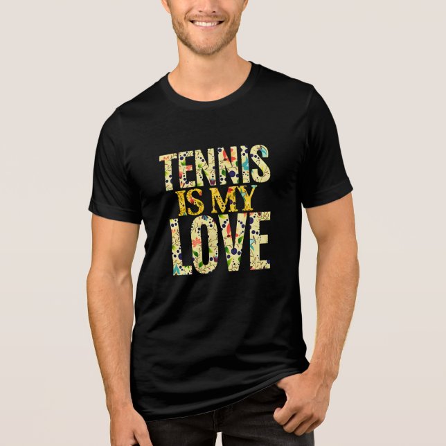 Tennis ist meine Liebe Tri-Blend Shirt (Vorderseite)