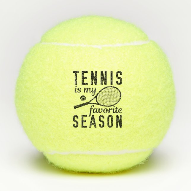 Tennis ist meine Lieblingssaison Tennisbälle (Vorderseite)
