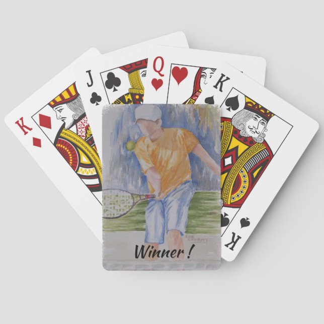 TENNIS JEDER, DER KARTEN SPIELT SPIELKARTEN (Rückseite)