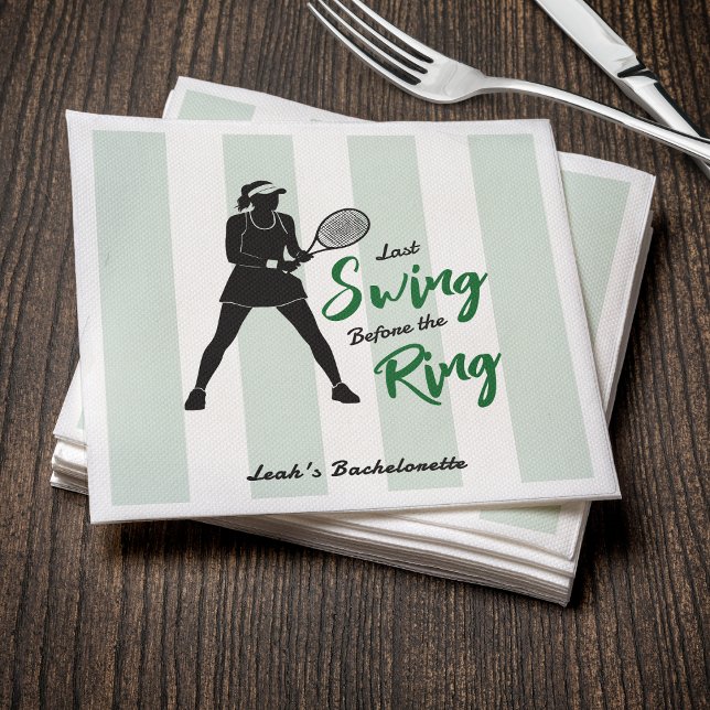 Tennis Junggesellinnenabschied letzter Schwung vor Serviette (Tennis Bachelorette Last Swing Before the Ring Napkins
)