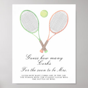 Tennis-Junggesellinnenabschied - Rate Wie Viele Ko Poster