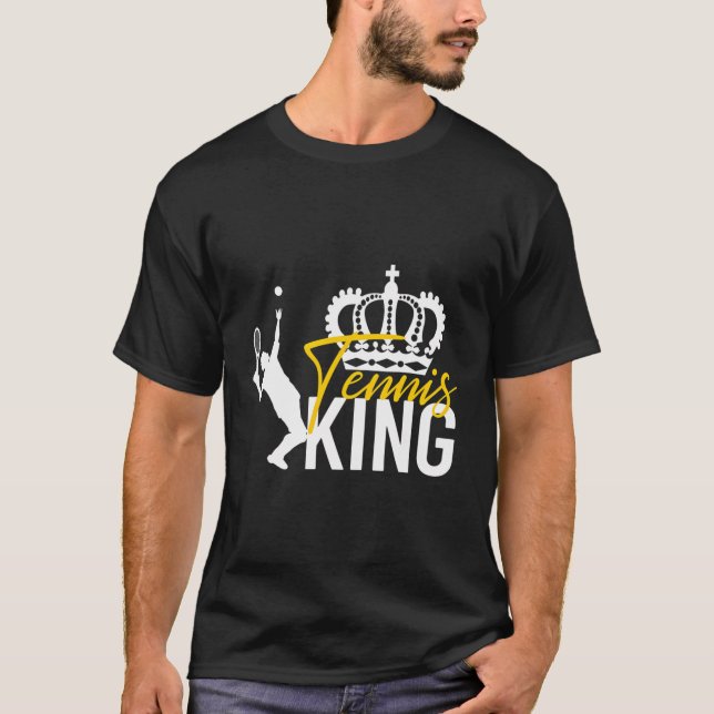 Tennis King Funny Boys Men Tennis T-Shirt (Vorderseite)