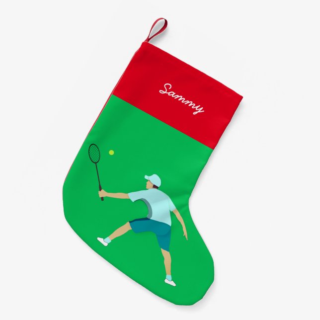 Tennis Kleiner Weihnachtsstrumpf (Vorderansicht (hängend))