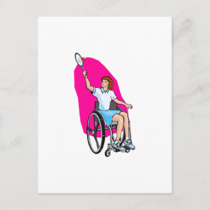 Tennis Lady Postkarte