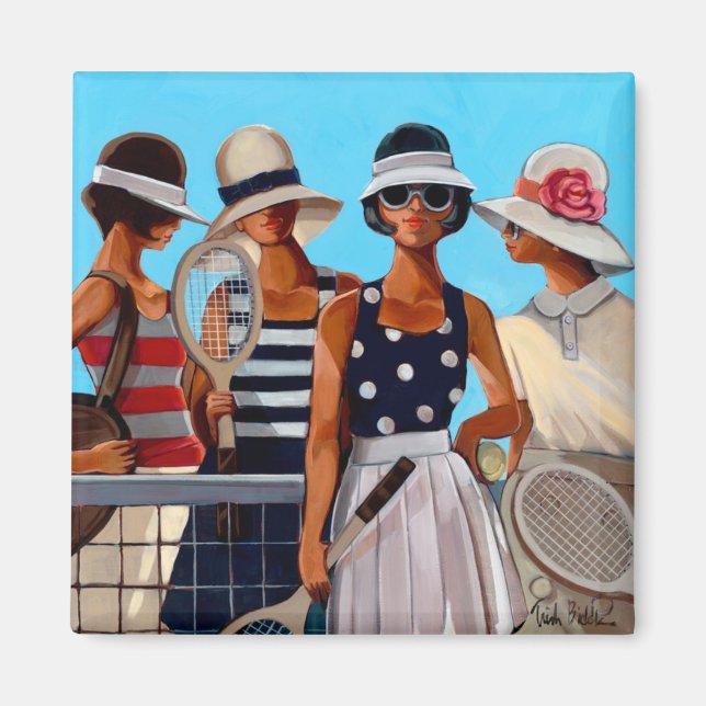 Tennis Ladys von Trish Biddle Magnet (Vorne)