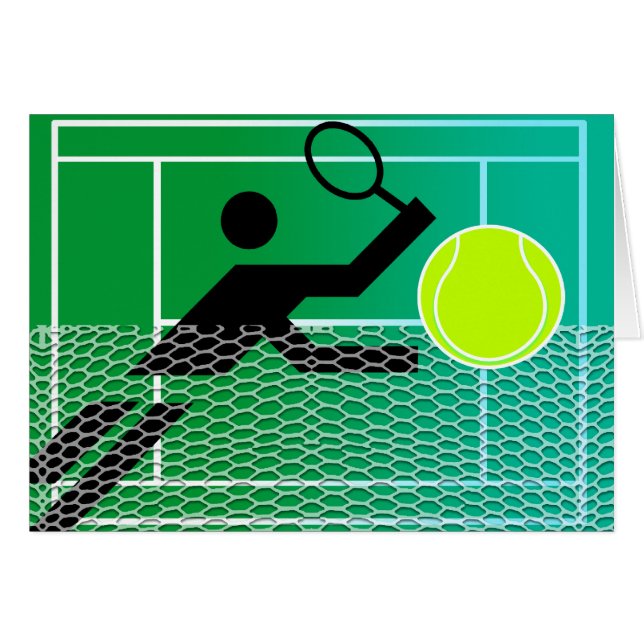Tennis-leere Karte (Vorderseite (Horizontal))