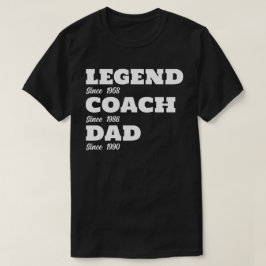 Tennis Legend Coach Vater - Custom Dates T - Shirt
