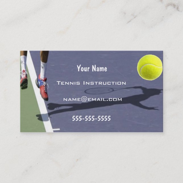 Tennis-Lehrer Visitenkarte (Vorderseite)