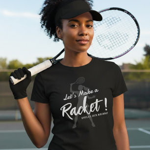 Tennis Let's Make a Racket Geburtstagsfeier T-Shirt
