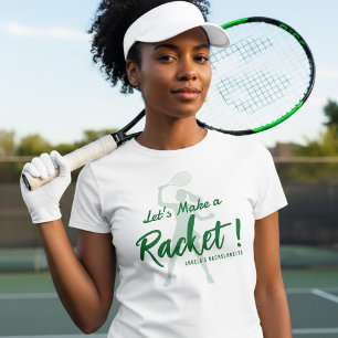 Tennis Let's Make a Racket Junggesellinnenabschied T-Shirt
