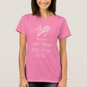 Tennis letzter Schwung vor dem Ring Junggesellinne T-Shirt