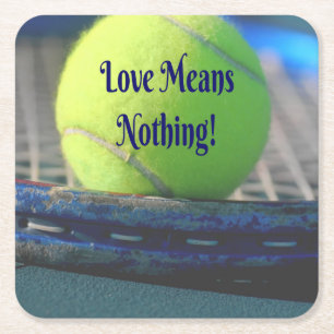 Tennis Liebe bedeutet nichts! Motivierend Funny Rechteckiger Pappuntersetzer