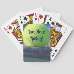 Tennis Liebe bedeutet nichts! Motivierend Funny Spielkarten