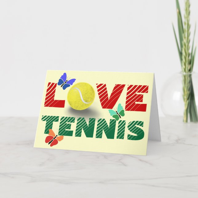 Tennis-Liebe Feiertagskarte (Vorderseite)