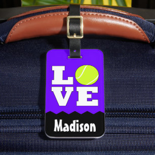 Tennis LIEBE Individuelle Name & Color Tennis Rack Gepäckanhänger