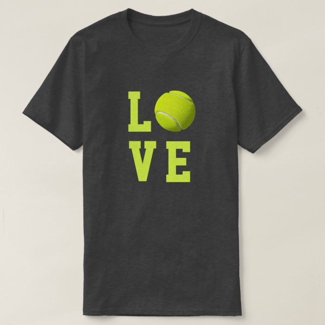 Tennis-Liebe kundengerecht T-Shirt (Design vorne)